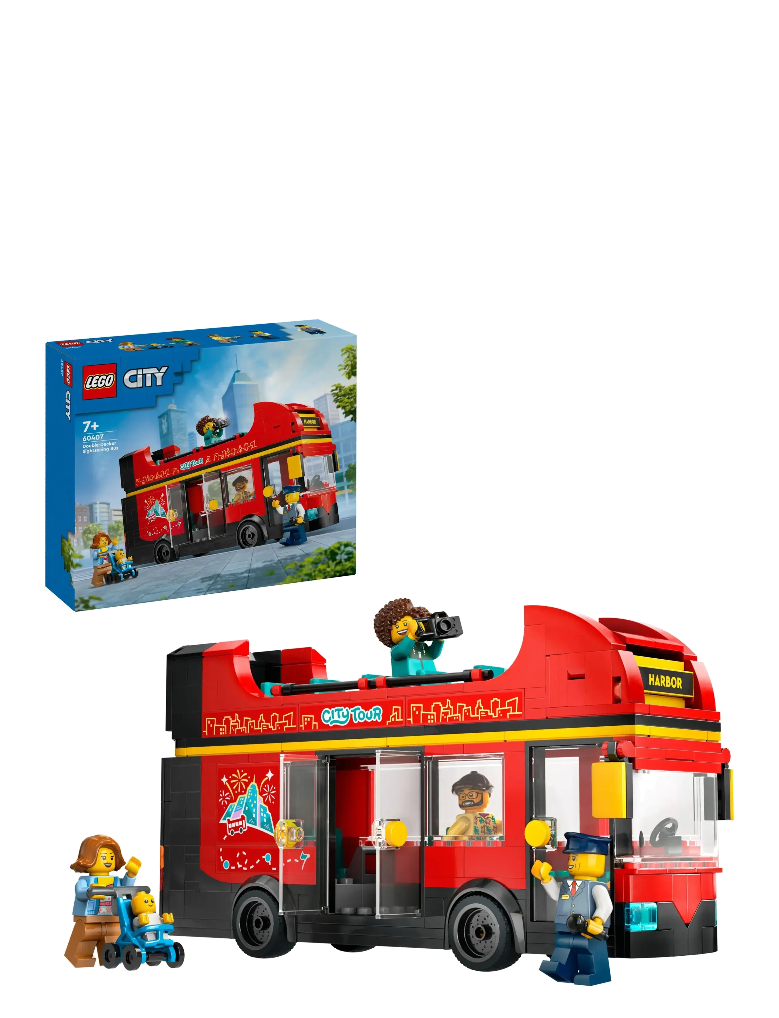 LEGO Rød Dobbeltdækker-Turistbus 60407 Patterned - One Size - Kinder