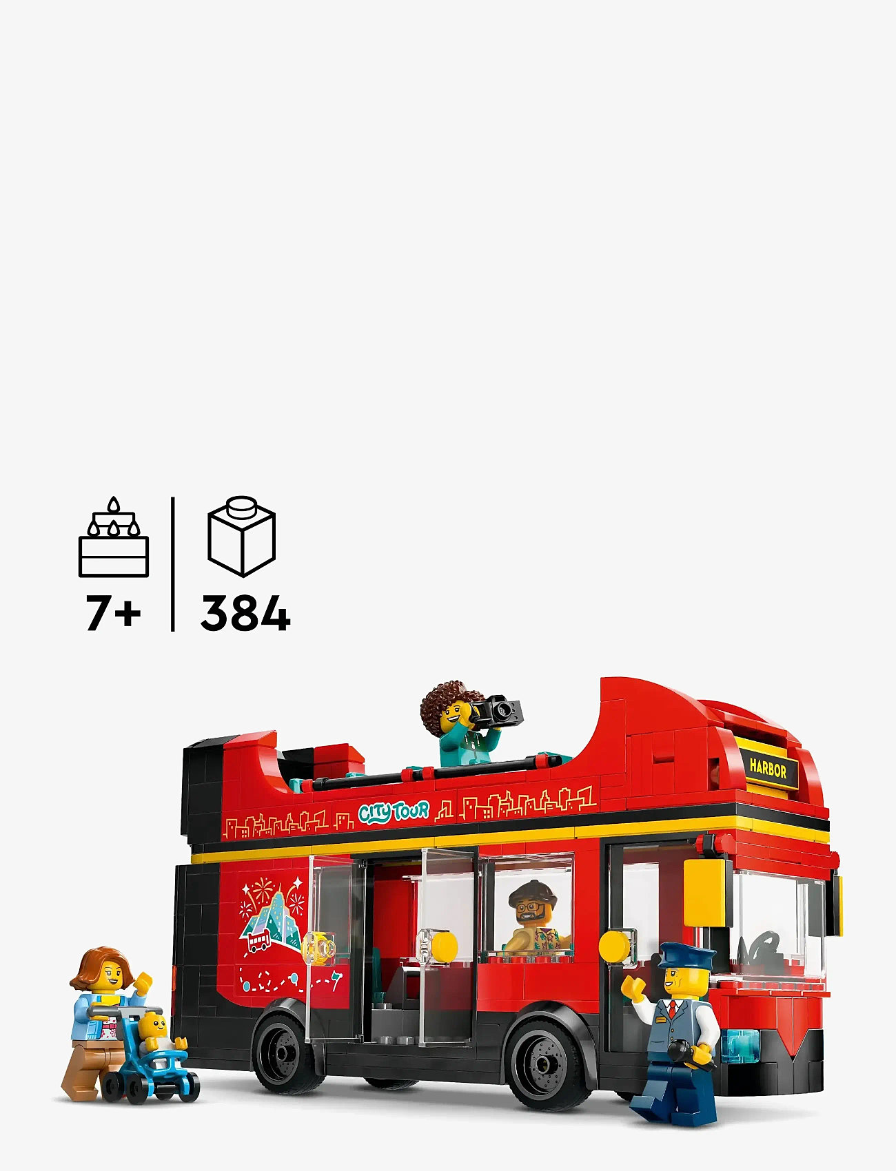 LEGO - City Red Double-Decker Sightseeing Bus Toy 60407 - lego city - multi - 1