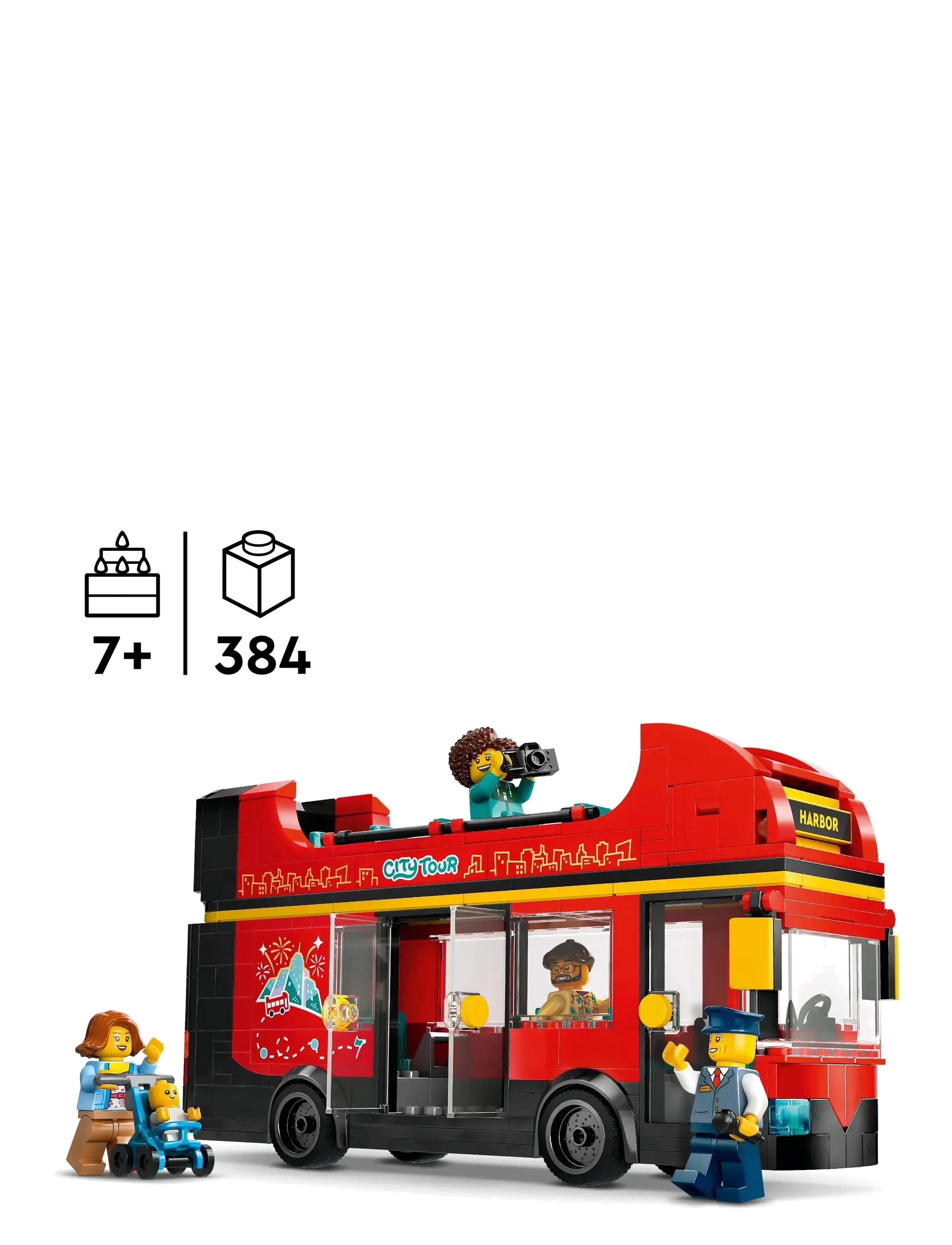 LEGO - Rød dobbeltdekker-turistbuss 60407 - lego® city - multi - 1