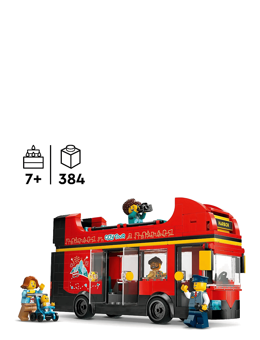 LEGO - City Red Double-Decker Sightseeing Bus Toy 60407 - lego city - multi - 1