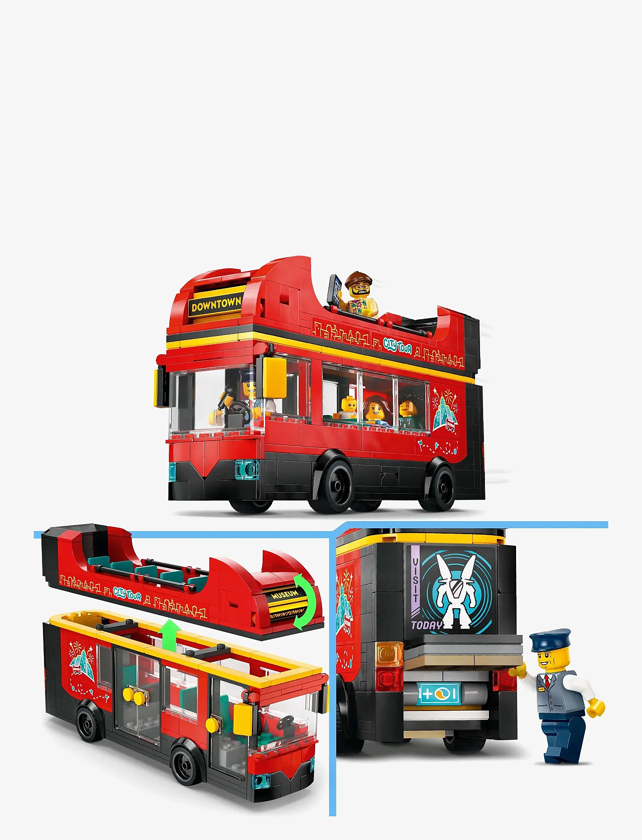 LEGO - City Red Double-Decker Sightseeing Bus Toy 60407 - lego city - multi - 3