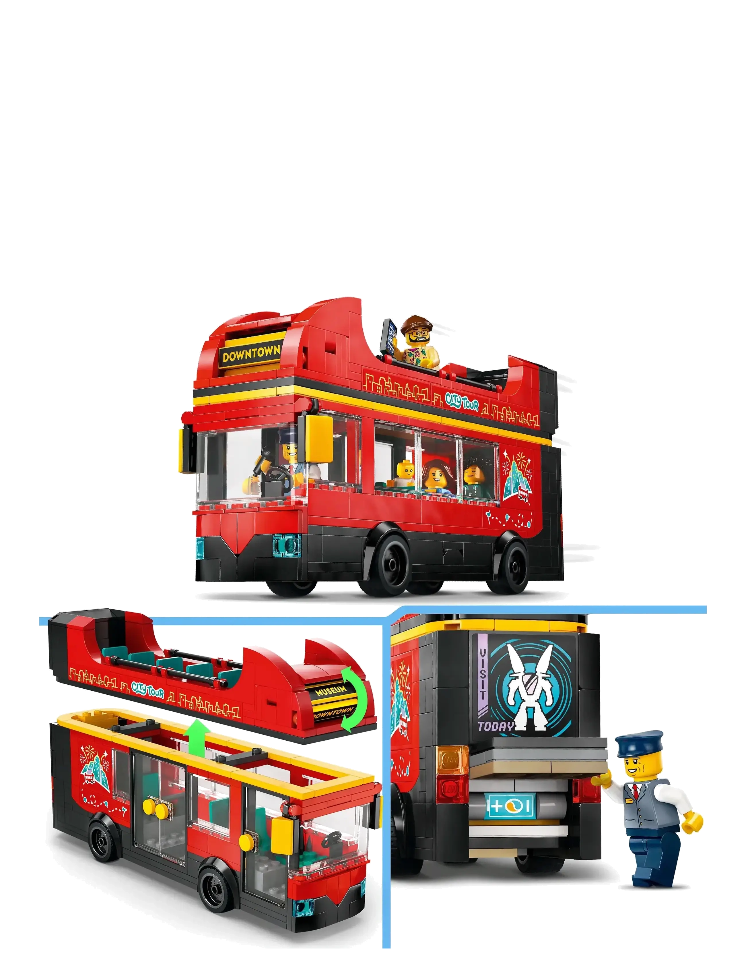 LEGO - Rød dobbeltdekker-turistbuss 60407 - lego® city - multi - 3