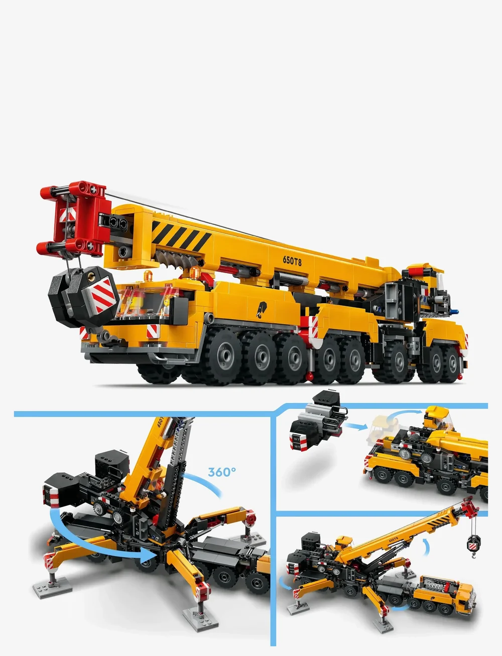 LEGO - City Yellow Mobile Construction Crane Toy Set 60409 - lego city - multi - 3