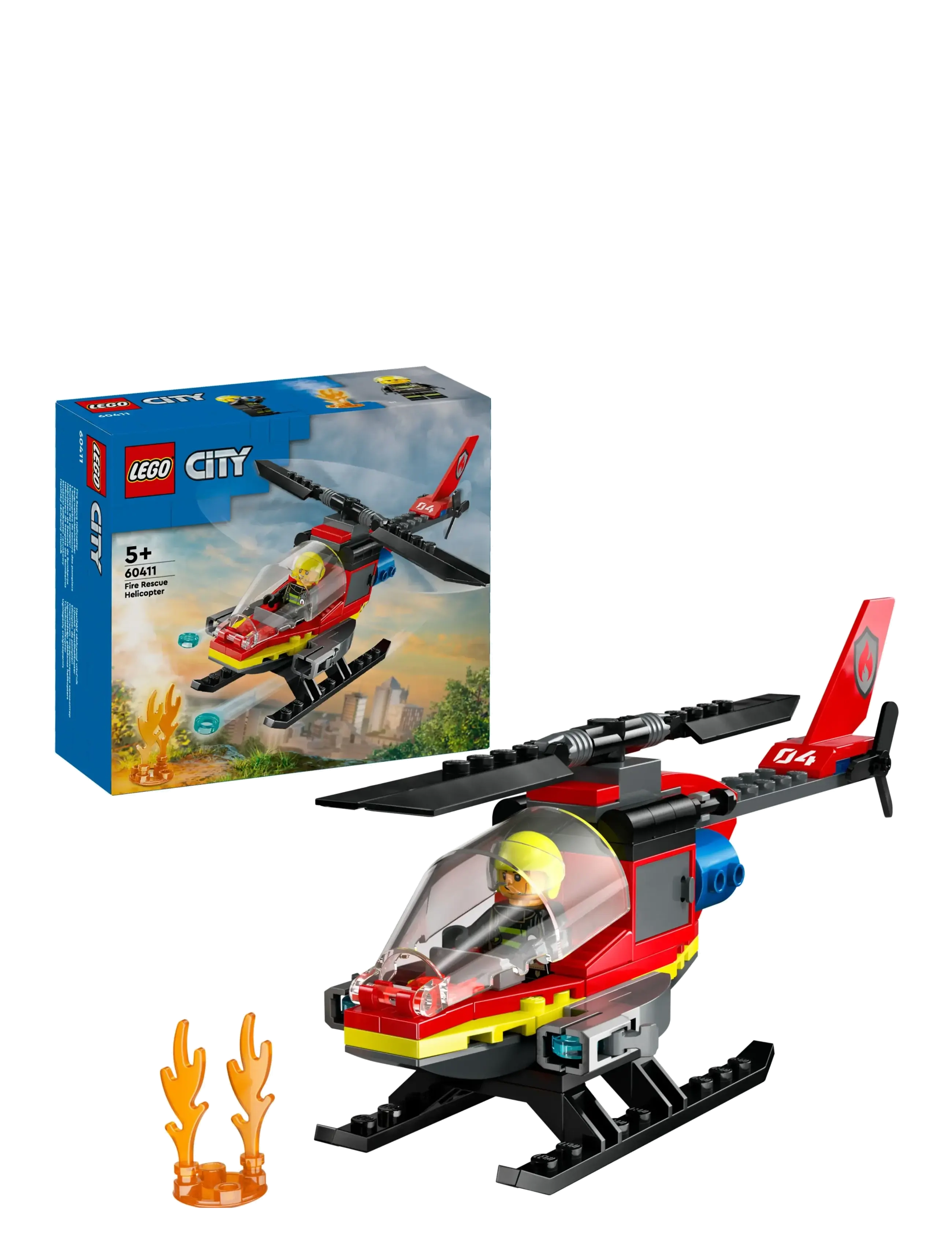 LEGO Brandslukningshelikopter 60411 Patterned - One Size - Kinder