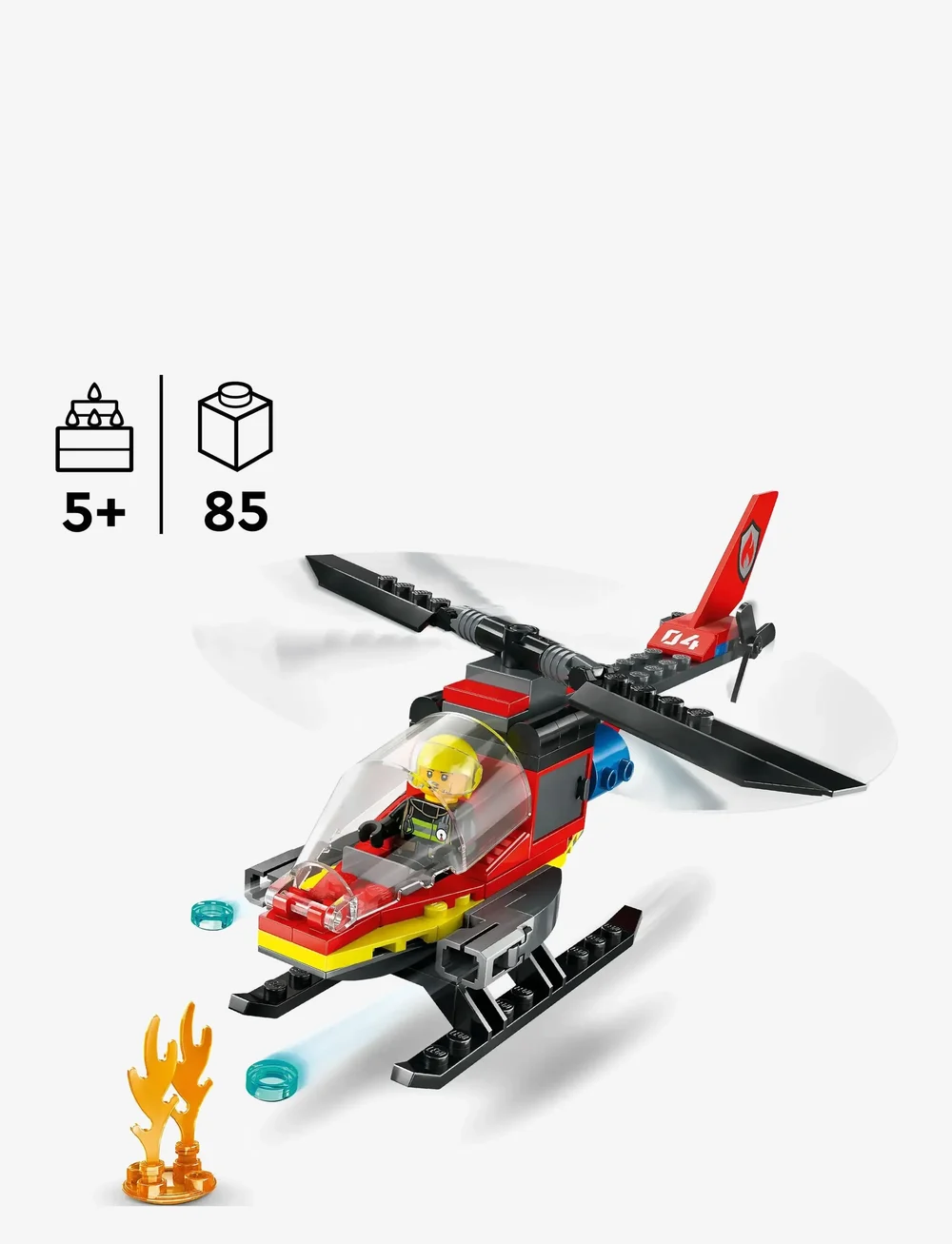 LEGO - City Fire Rescue Helicopter Building Set 60411 - lego city - multi - 1