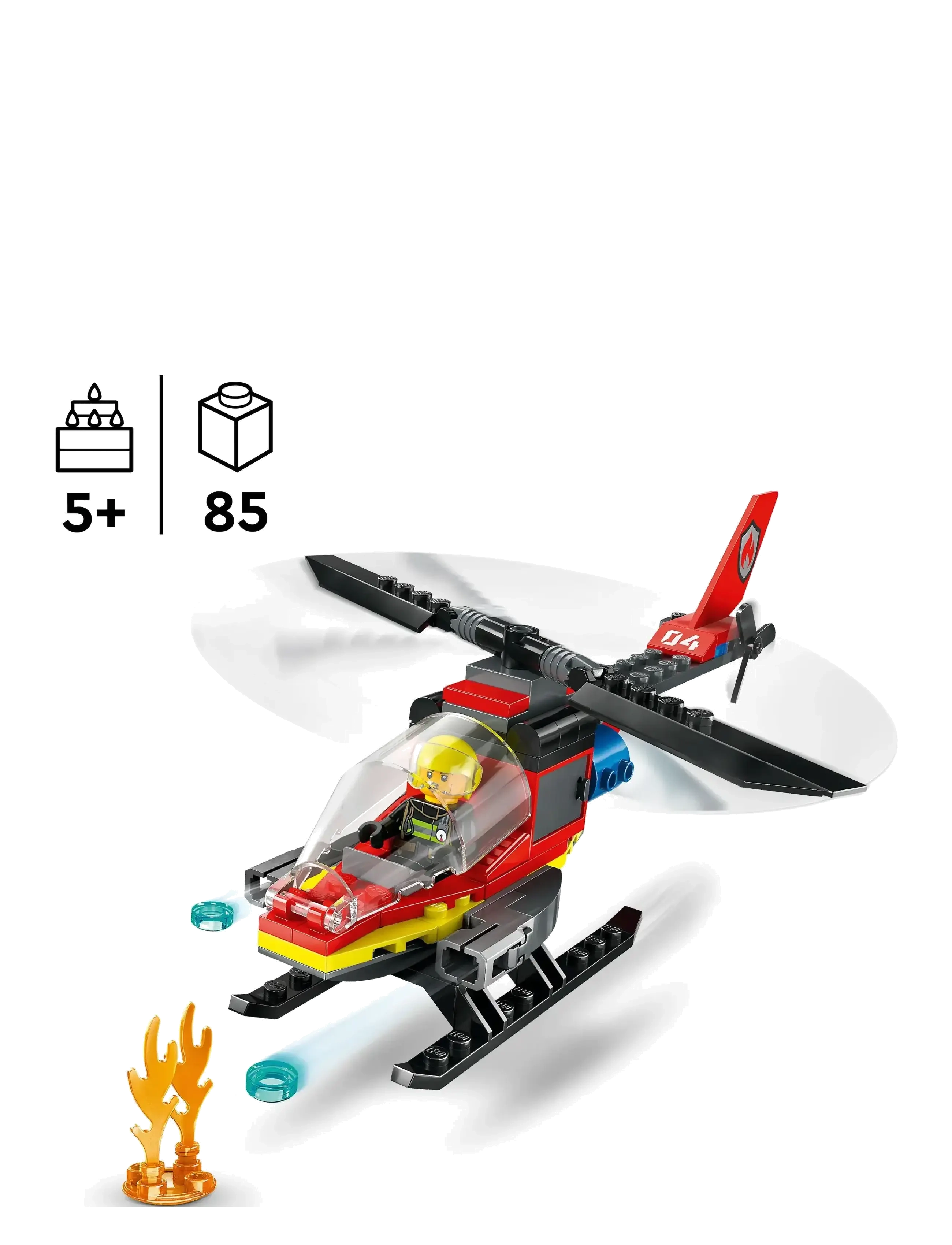 LEGO - City Fire Rescue Helicopter Building Set 60411 - lego® city - multi - 1