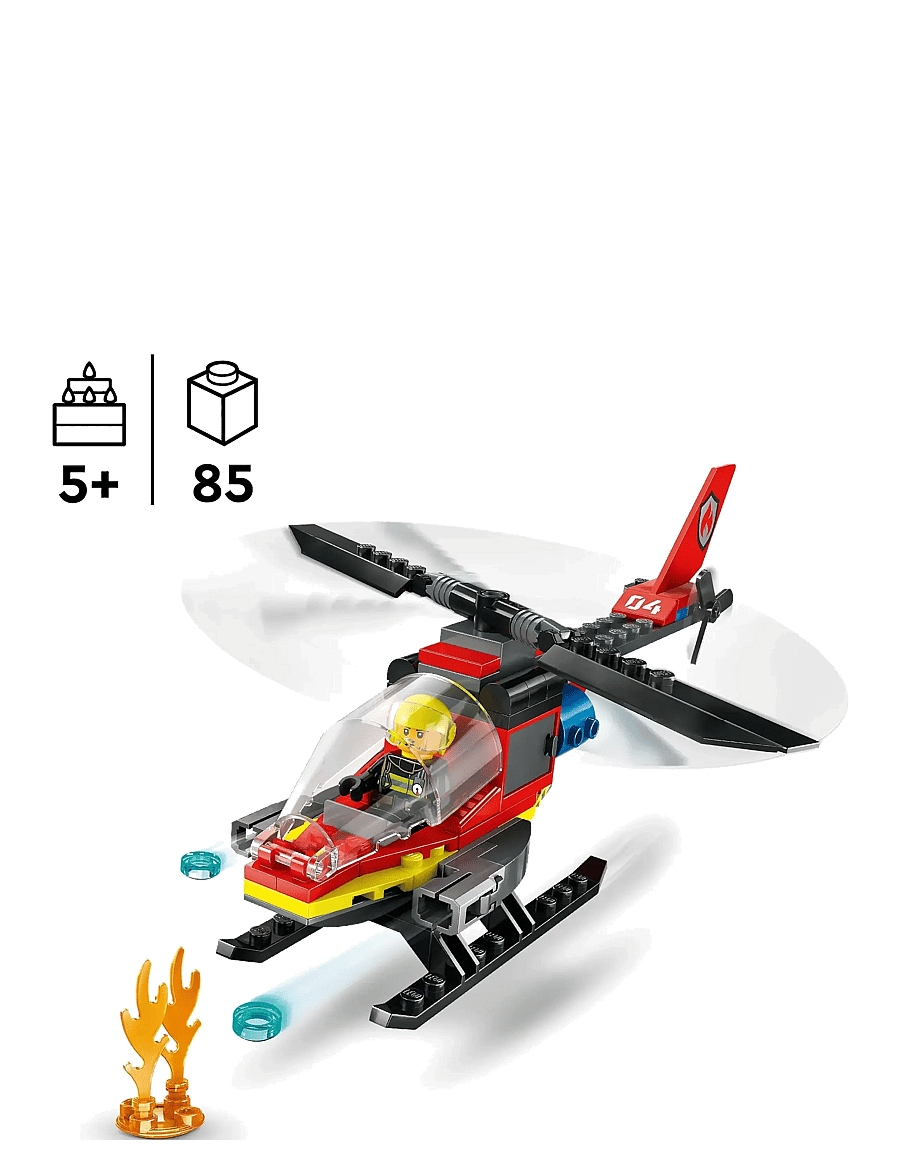 LEGO - City Fire Rescue Helicopter Building Set 60411 - lego® city - multi - 1