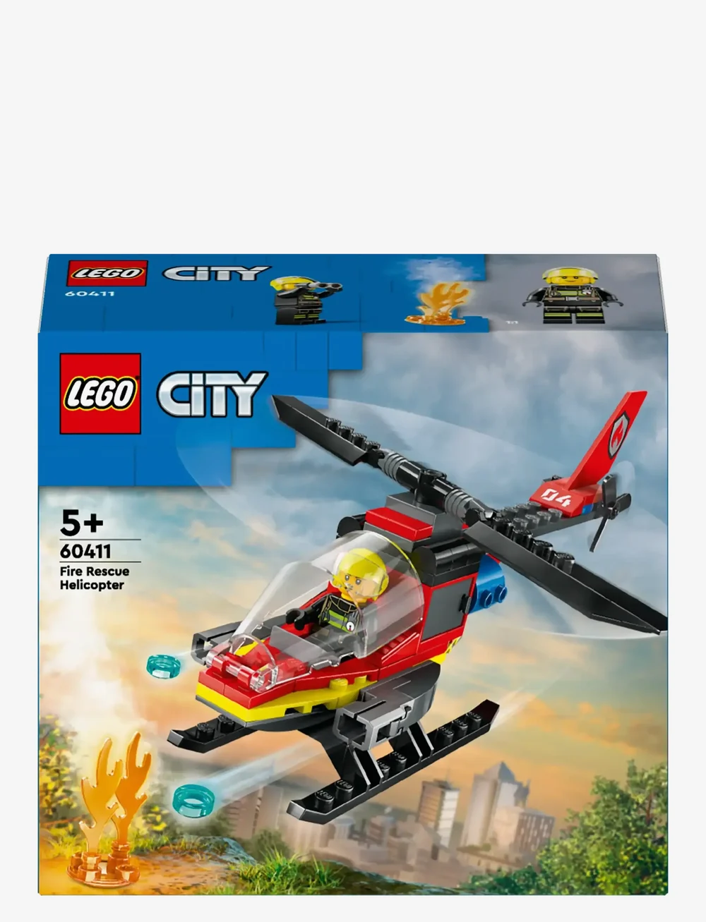 LEGO - City Fire Rescue Helicopter Building Set 60411 - lego city - multi - 4