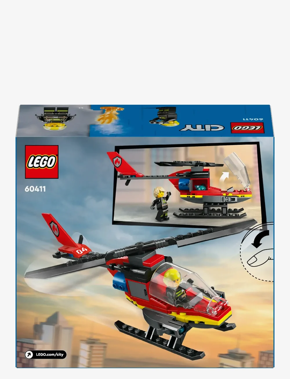 LEGO - City Fire Rescue Helicopter Building Set 60411 - lego city - multi - 5