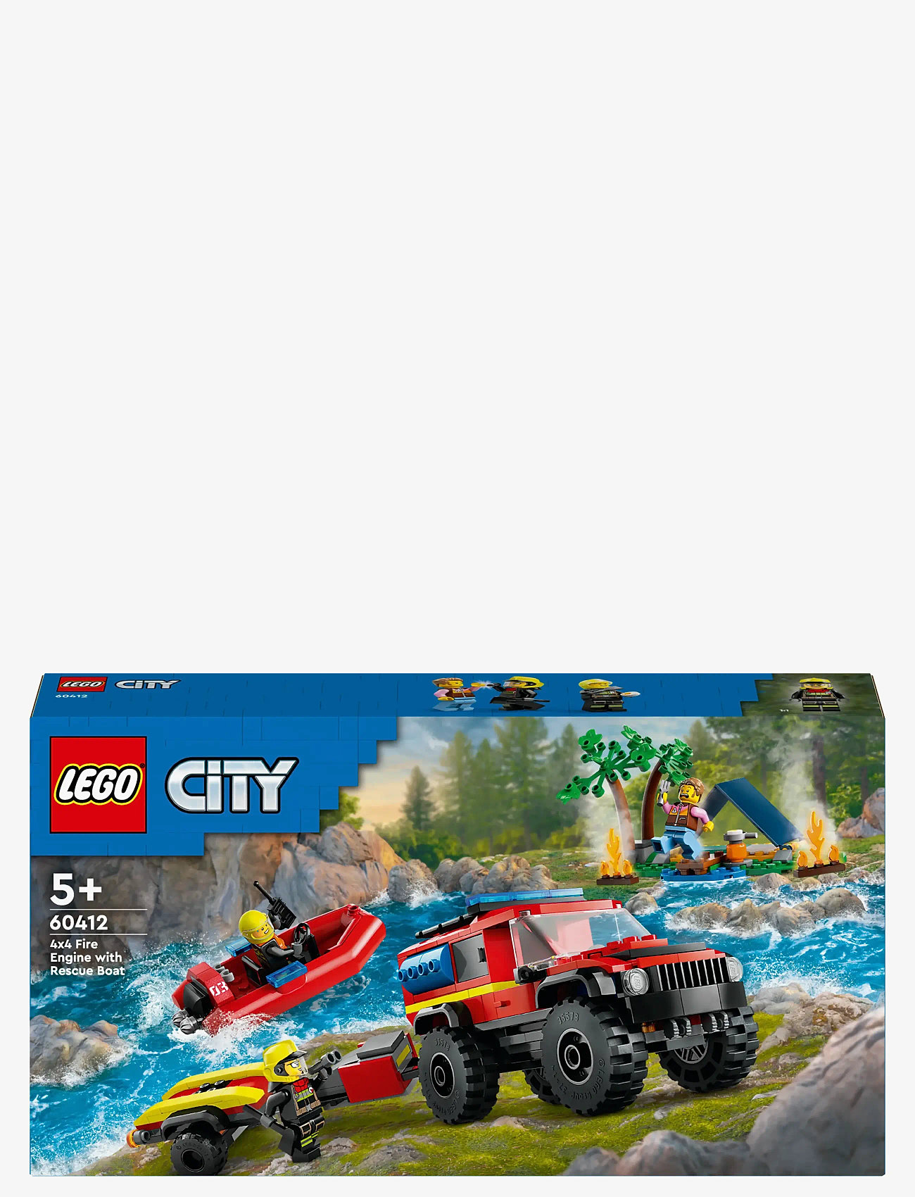 LEGO City 4x4 Fire Engine With Rescue Boat Toy 60412 (LGO60412 - Main Image