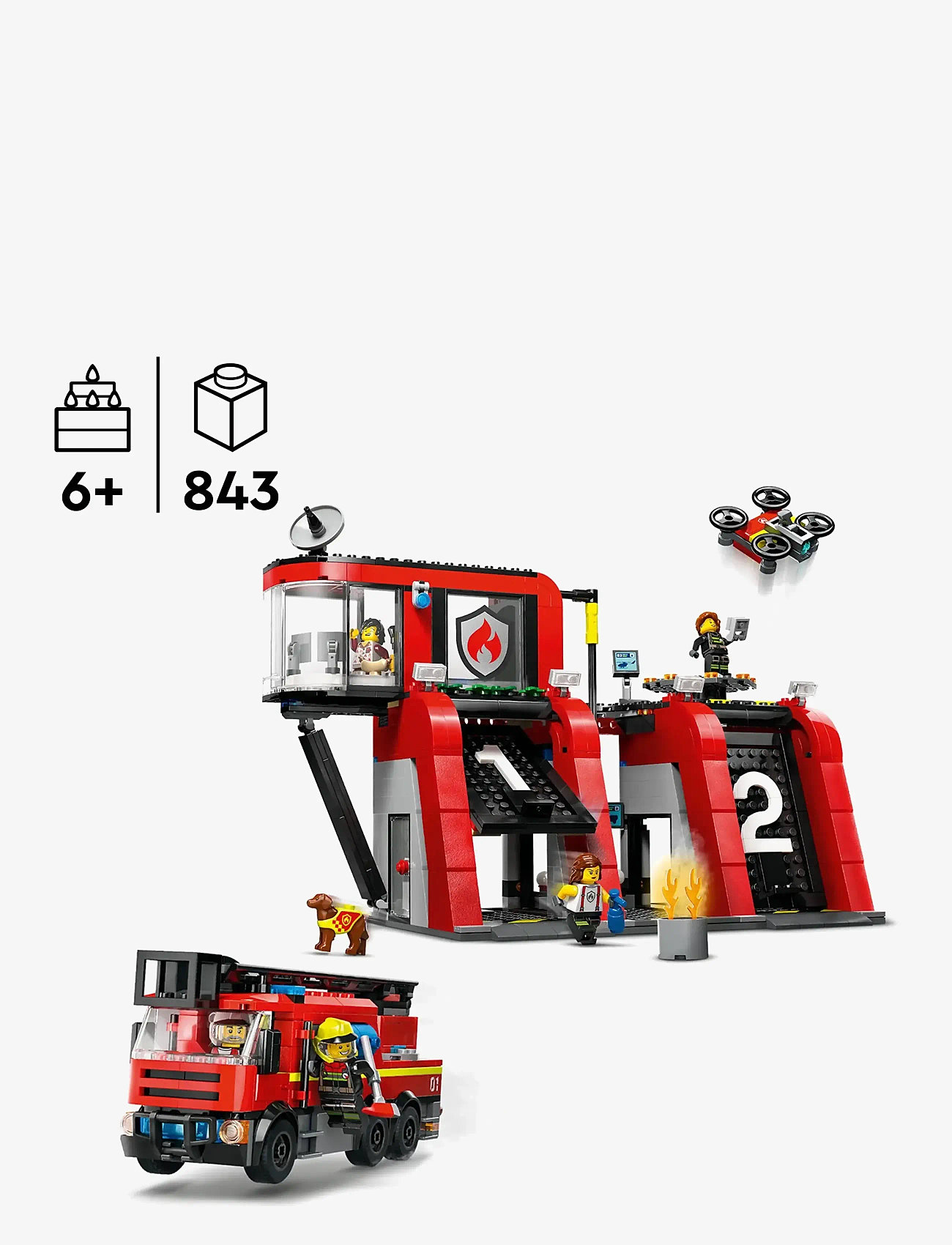 LEGO - Brandstation med brandbil 60414 - lego city - multi - 1