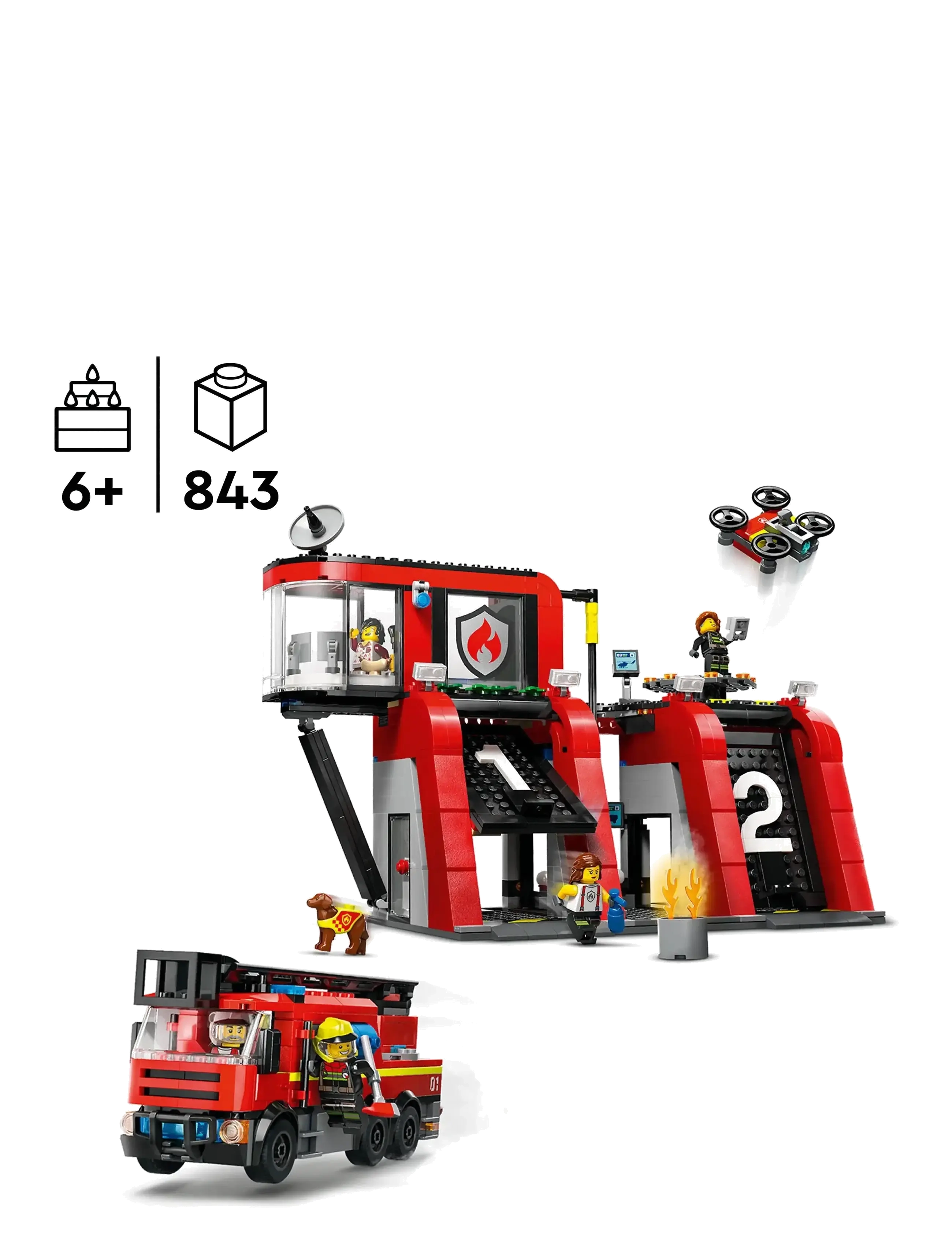 LEGO - Brandstation med brandbil 60414 - lego city - multi - 1