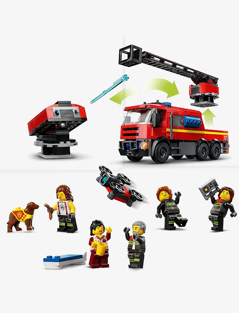 LEGO - City Fire Station with Fire Engine Playset 60414 - lego city - multi - 4