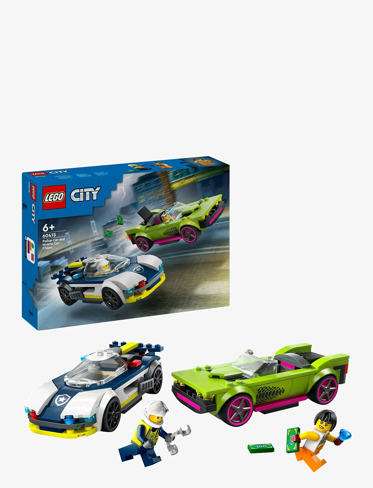 LEGO - City Police Car and Muscle Car Chase Set 60415 - lego formula 1 - multi - 0