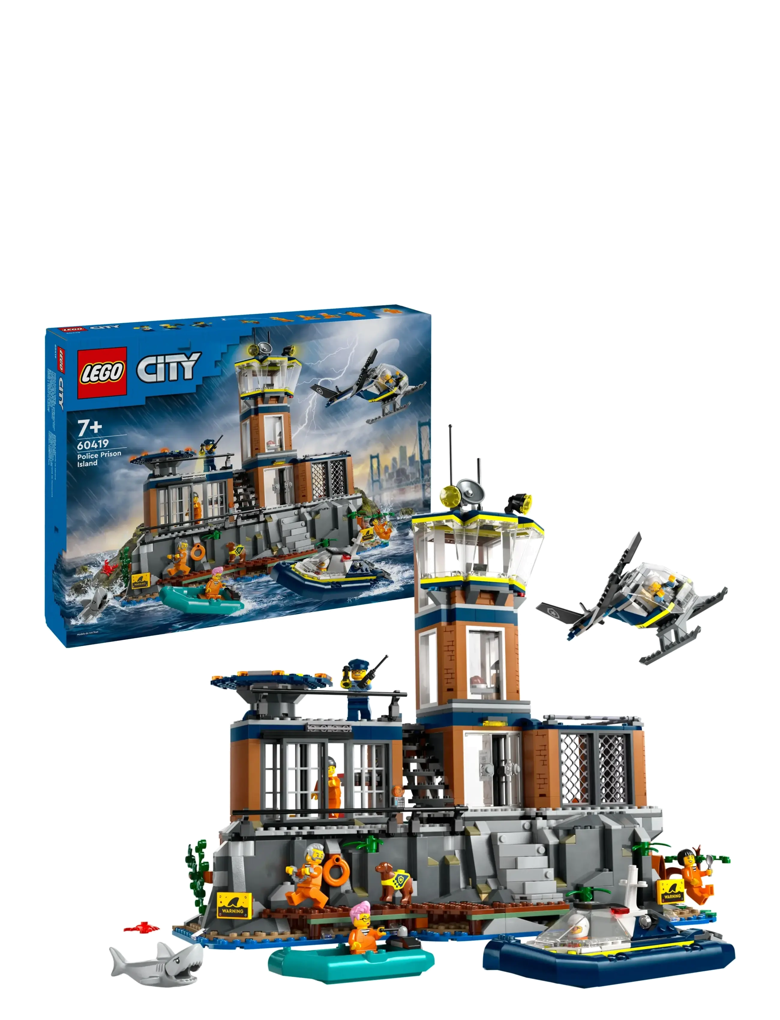 LEGO Politiets Fængselsø 60419, One Size, Lego Spielzeug, Mehrfarbig/gemustert - city, Kinder