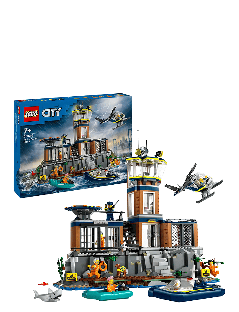 LEGO - City Police Prison Island Building Toy 60419 - lego® city - multi - 0