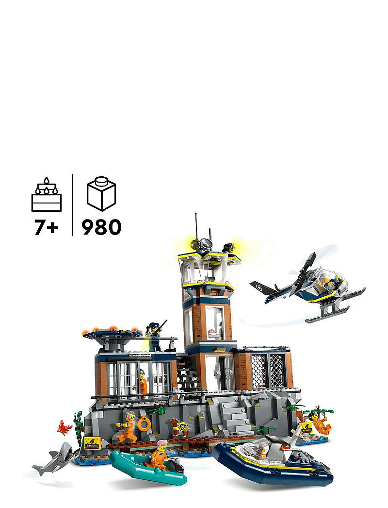 LEGO - City Police Prison Island Building Toy 60419 - lego® city - multi - 1