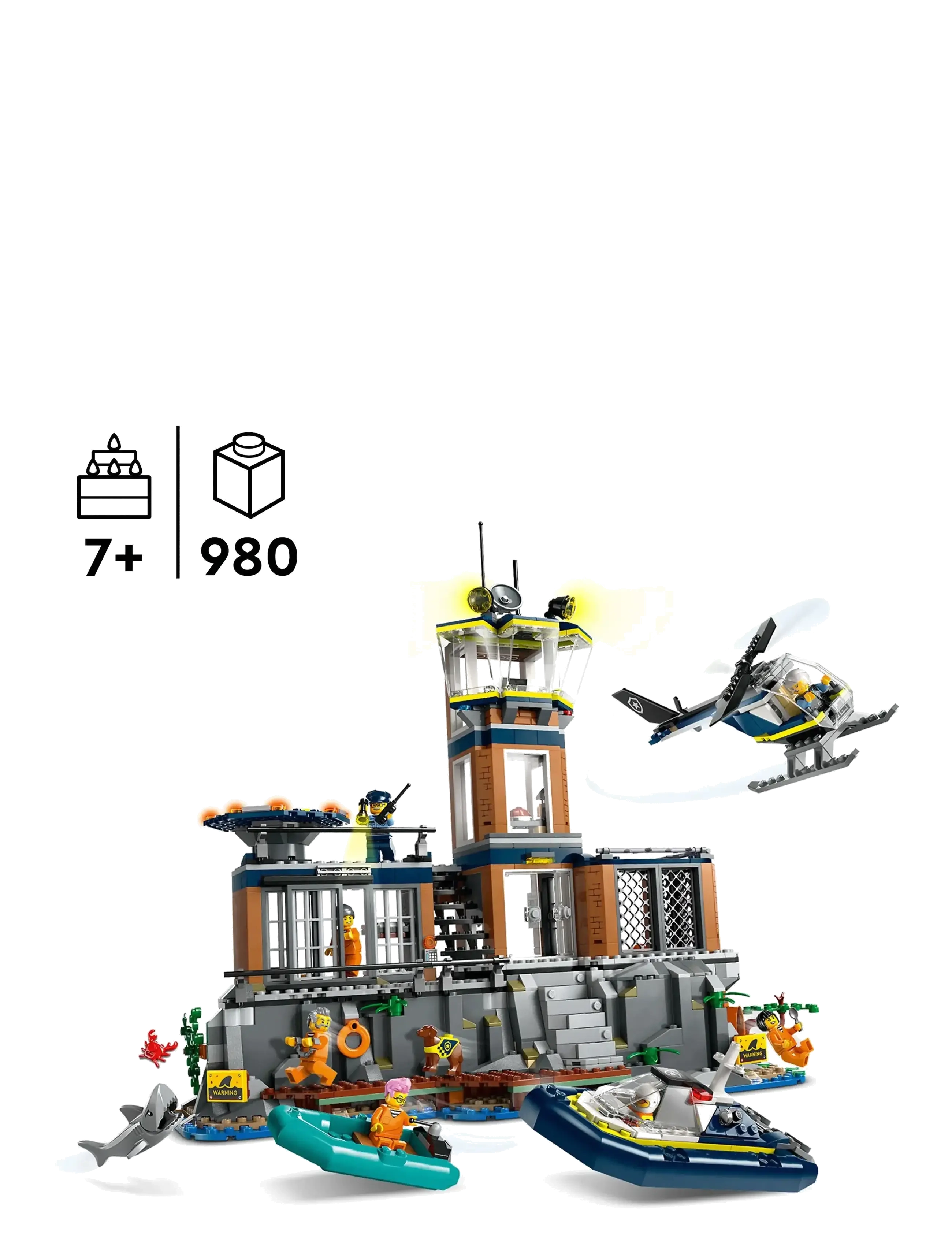 LEGO - City Police Prison Island Building Toy 60419 - lego® city - multi - 1