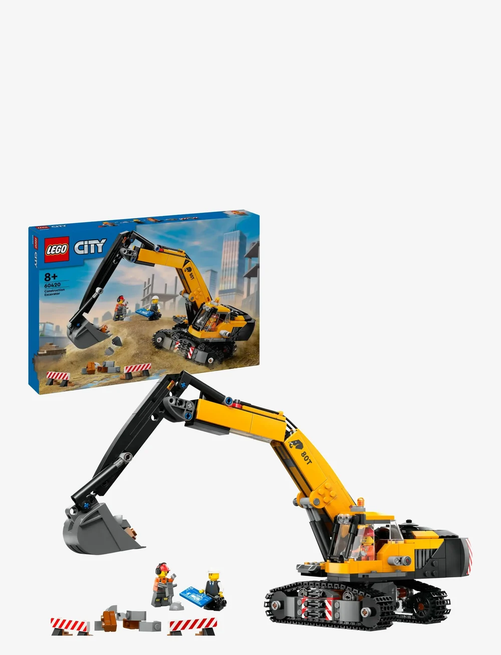 LEGO - City Yellow Construction Excavator Toy Digger 60420 - lego city - multi - 0