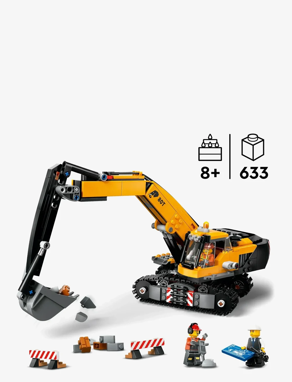 LEGO - City Yellow Construction Excavator Toy Digger 60420 - lego city - multi - 1