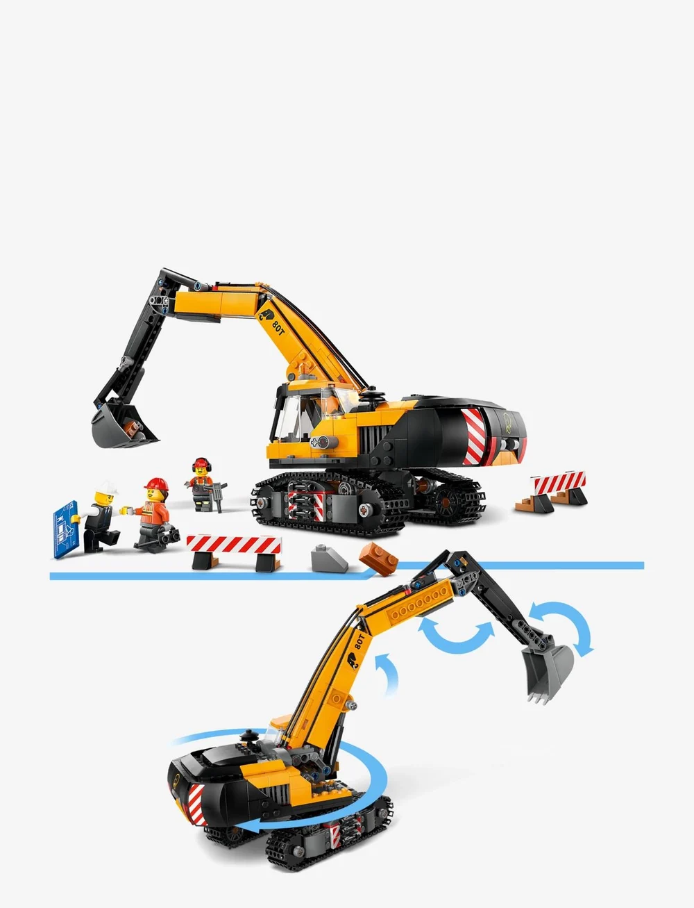 LEGO - City Yellow Construction Excavator Toy Digger 60420 - lego city - multi - 3