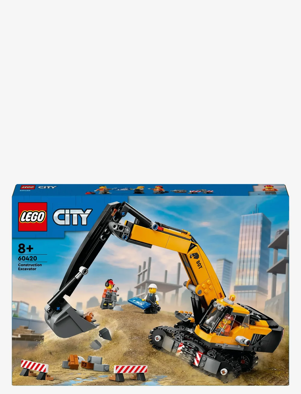 LEGO - City Yellow Construction Excavator Toy Digger 60420 - lego city - multi - 4