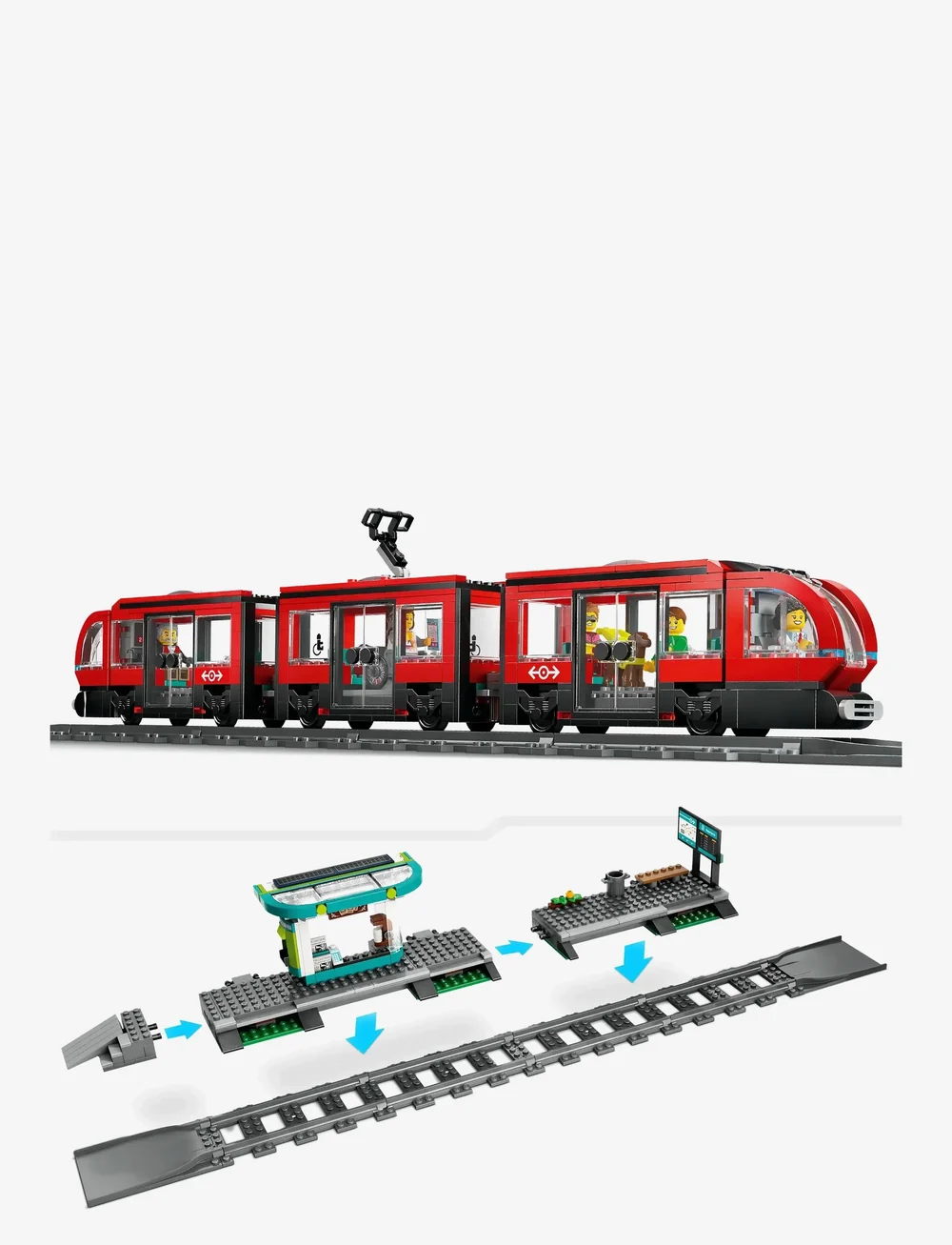 LEGO City Downtown Tram And Station Toy Set 60423 LEGO City Boozt
