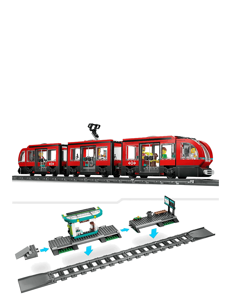 LEGO - City Downtown Tram and Station Toy Set 60423 - lego city - multi - 2