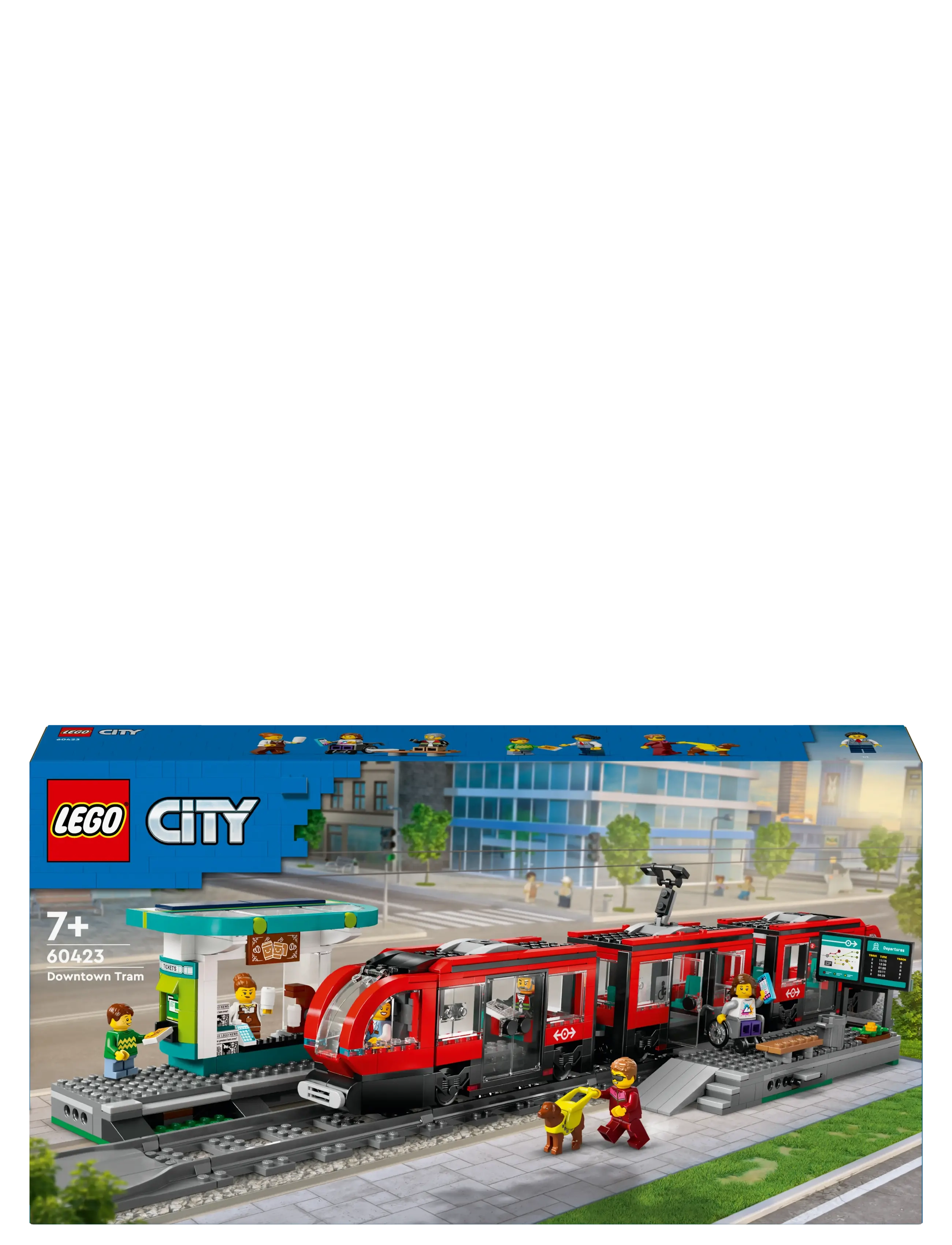 LEGO - City Downtown Tram and Station Toy Set 60423 - lego city - multi - 4