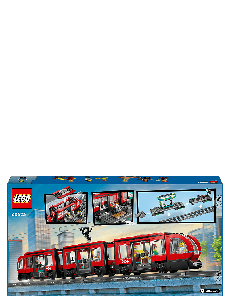 LEGO - City Downtown Tram and Station Toy Set 60423 - lego city - multi - 5