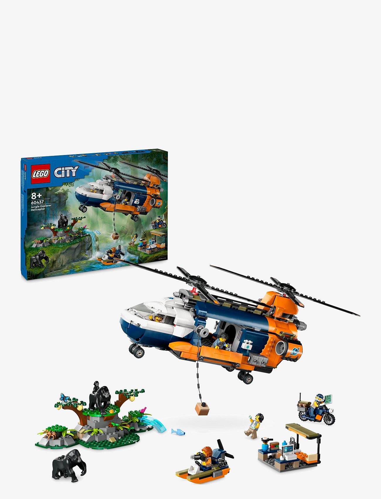 LEGO City Jungle Explorer Helicopter At Base Camp Set 60437 (LGO60437)  LEGO® City