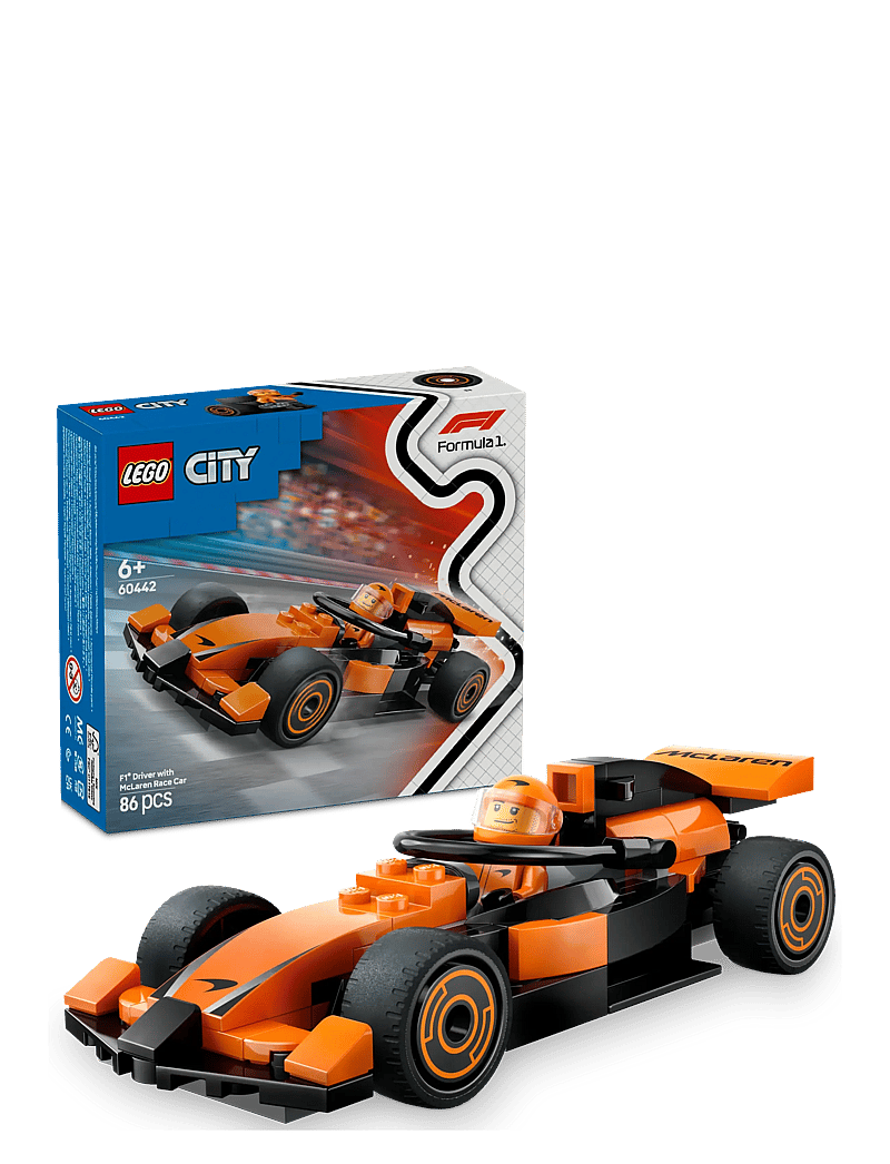 LEGO - City Driver with McLaren Race Car Mini Vehicle Toy Playset 60442 - lego formula 1 - multi - 0