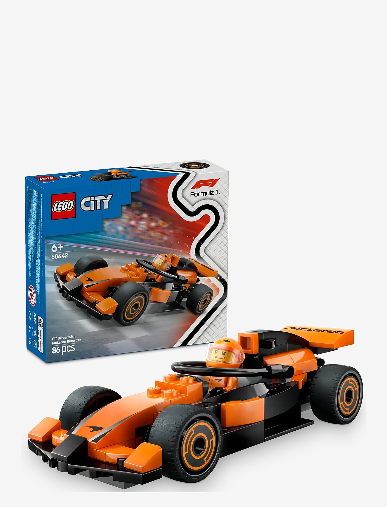 LEGO | City Driver With Mclaren Race Car Mini Vehicle Toy Playset 60442 | ONE SIZE