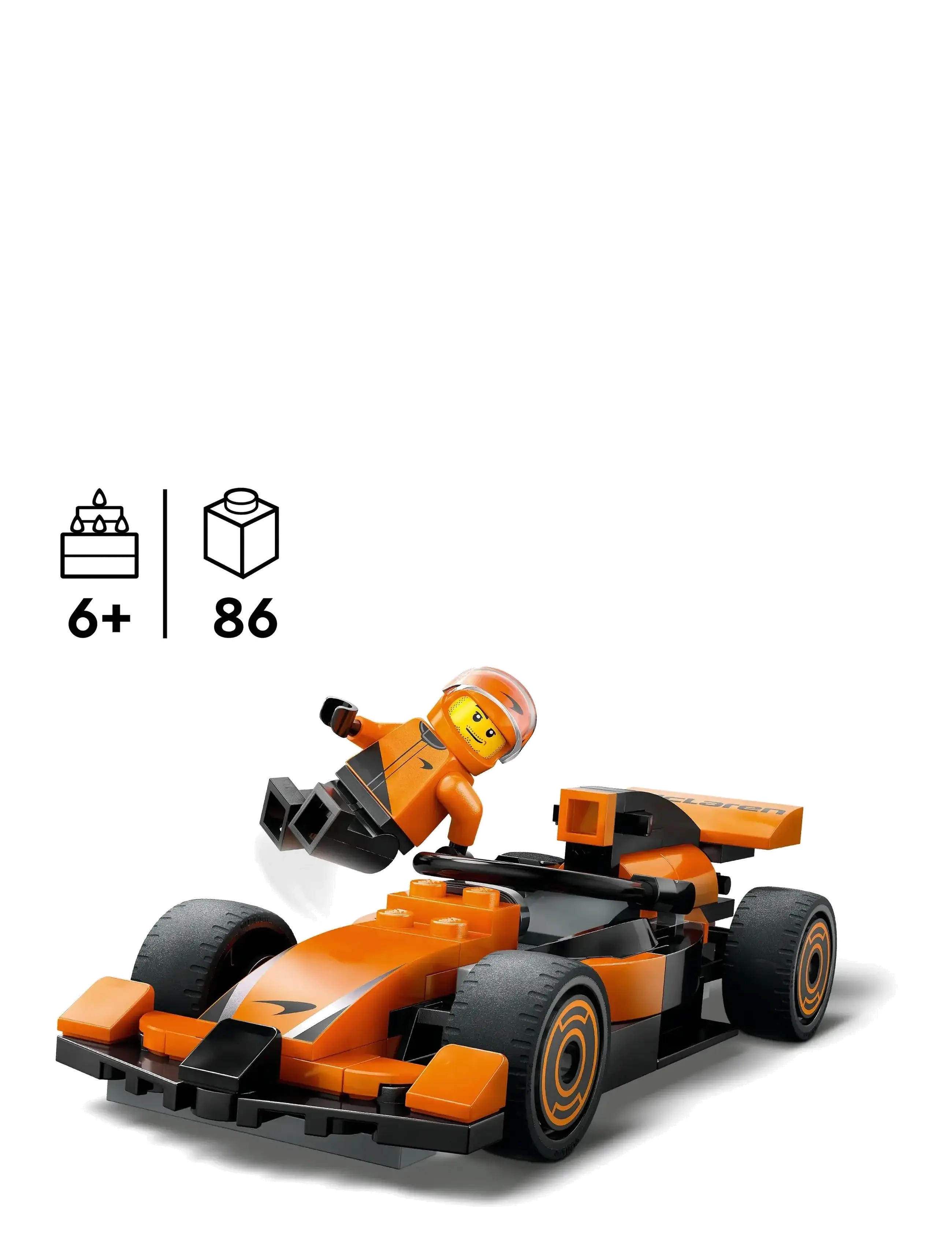 LEGO - City Driver with McLaren Race Car Mini Vehicle Toy Playset 60442 - lego formula 1 - multi - 1
