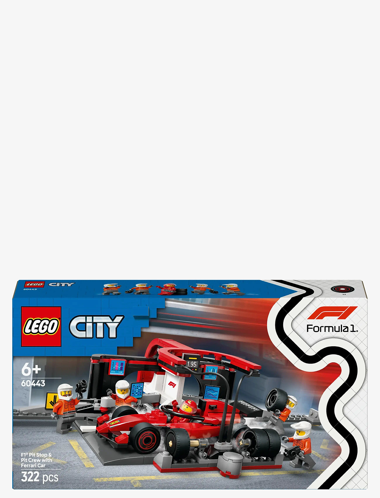 LEGO - City Pit Stop & Pit Crew with Ferrari Car Racing Vehicle Toy 60443 - lego formula 1 - multi - 5