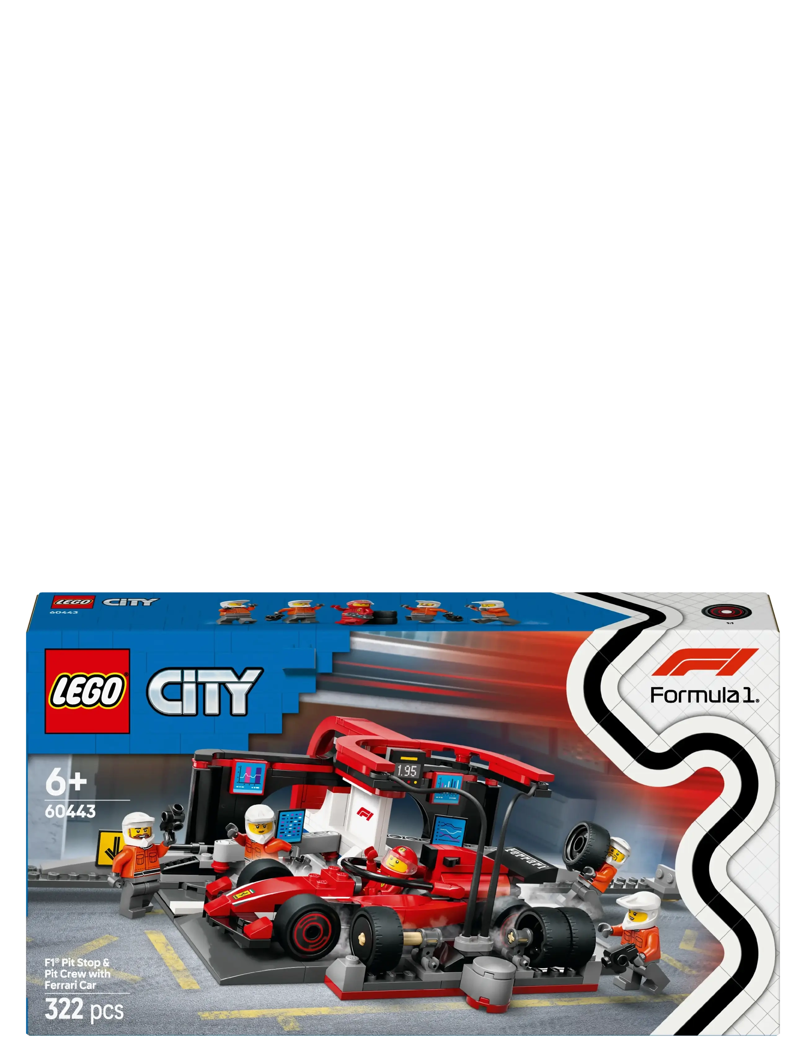 LEGO - City Pit Stop & Pit Crew with Ferrari Car Racing Vehicle Toy 60443 - lego formula 1 - multi - 5