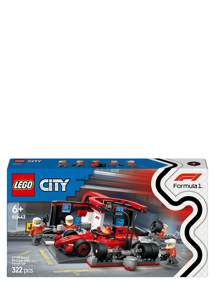 LEGO - City Pit Stop & Pit Crew with Ferrari Car Racing Vehicle Toy 60443 - lego formula 1 - multi - 5
