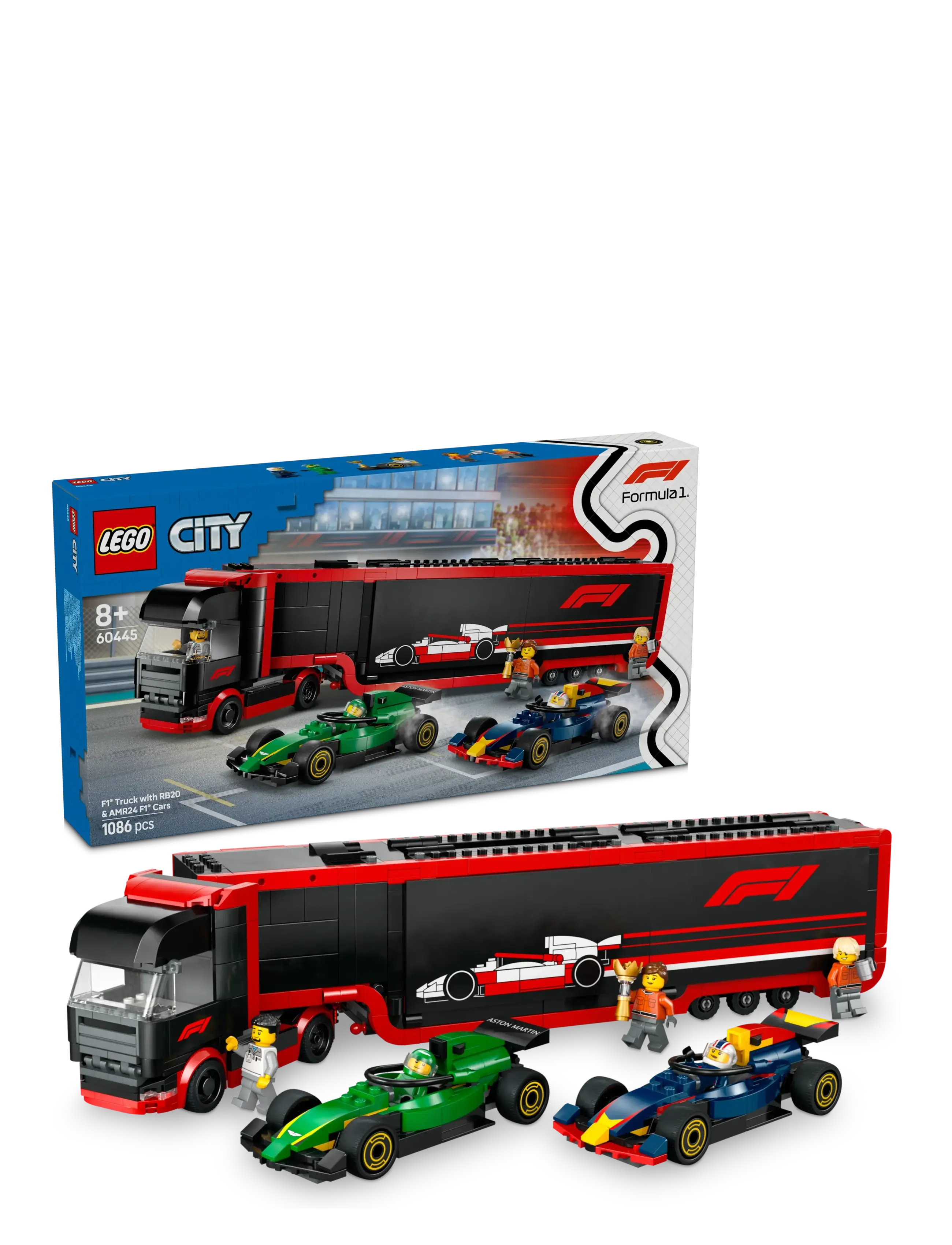LEGO F1 -Lastbil Med Rb20 Og Amr24 F1 -Biler 60445 Patterned - One Size - Kinder