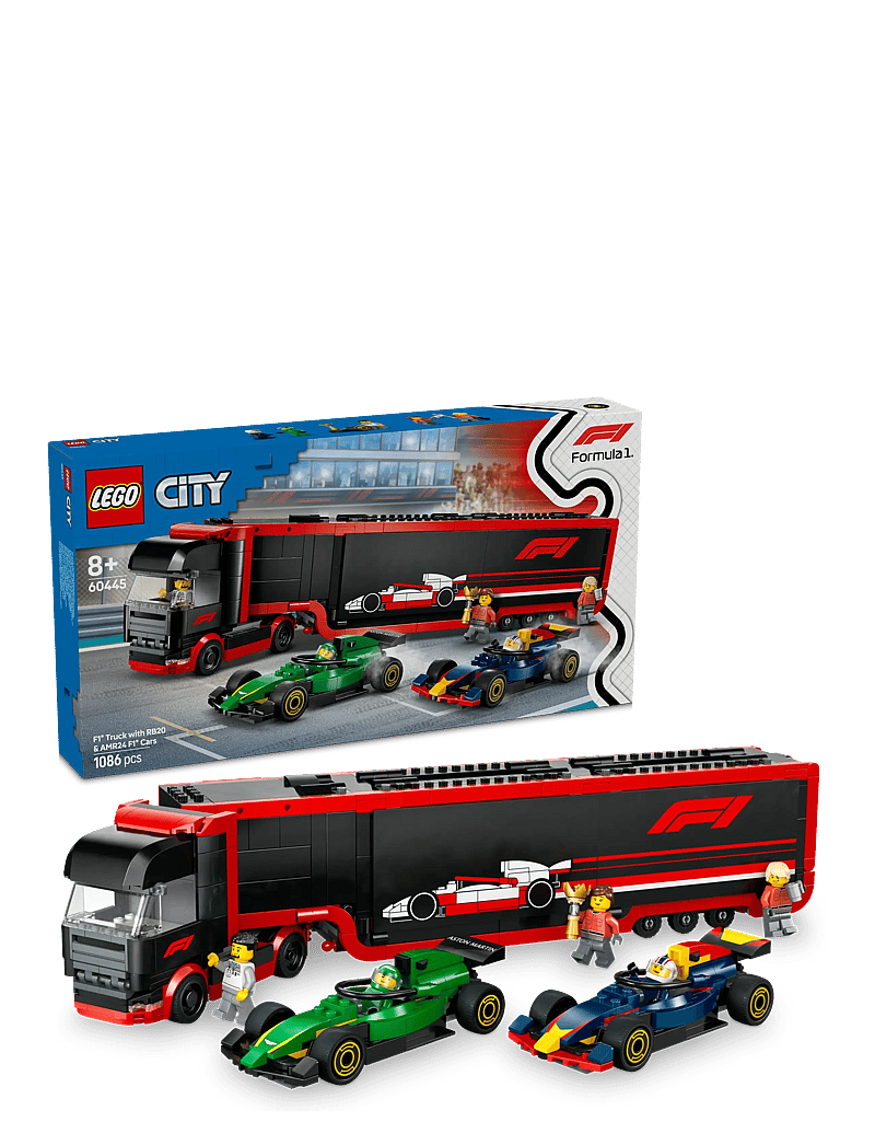 LEGO - City Truck with RB20 & AMR24 Cars Toy Racing Transporter Set - lego formula 1 - multi - 0
