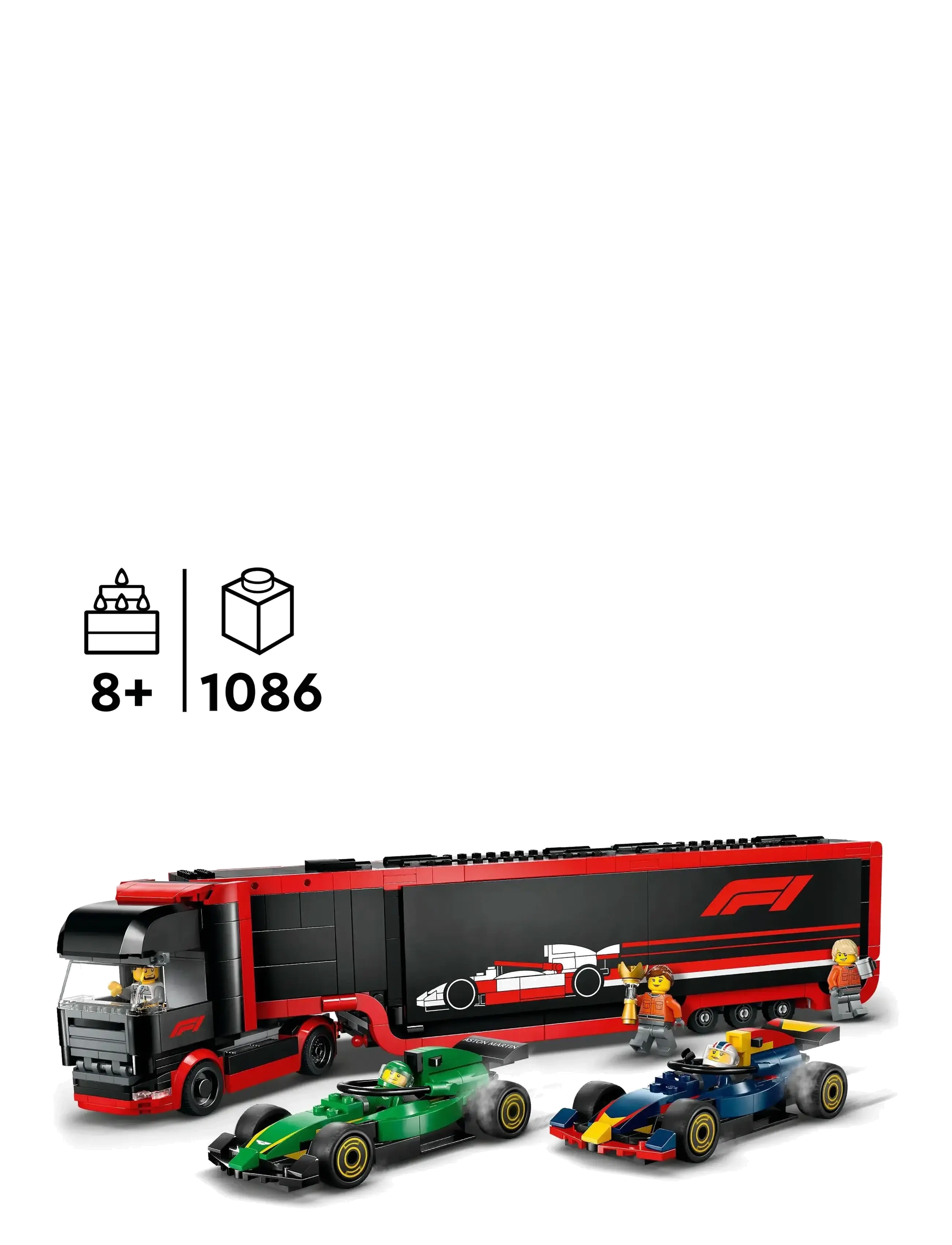 LEGO - F1®-lastbil med RB20 og AMR24 F1®-biler 60445 - lego formula 1 - multi - 1