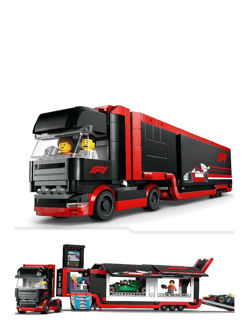 LEGO - City Truck with RB20 & AMR24 Cars Toy Racing Transporter Set - lego formula 1 - multi - 3