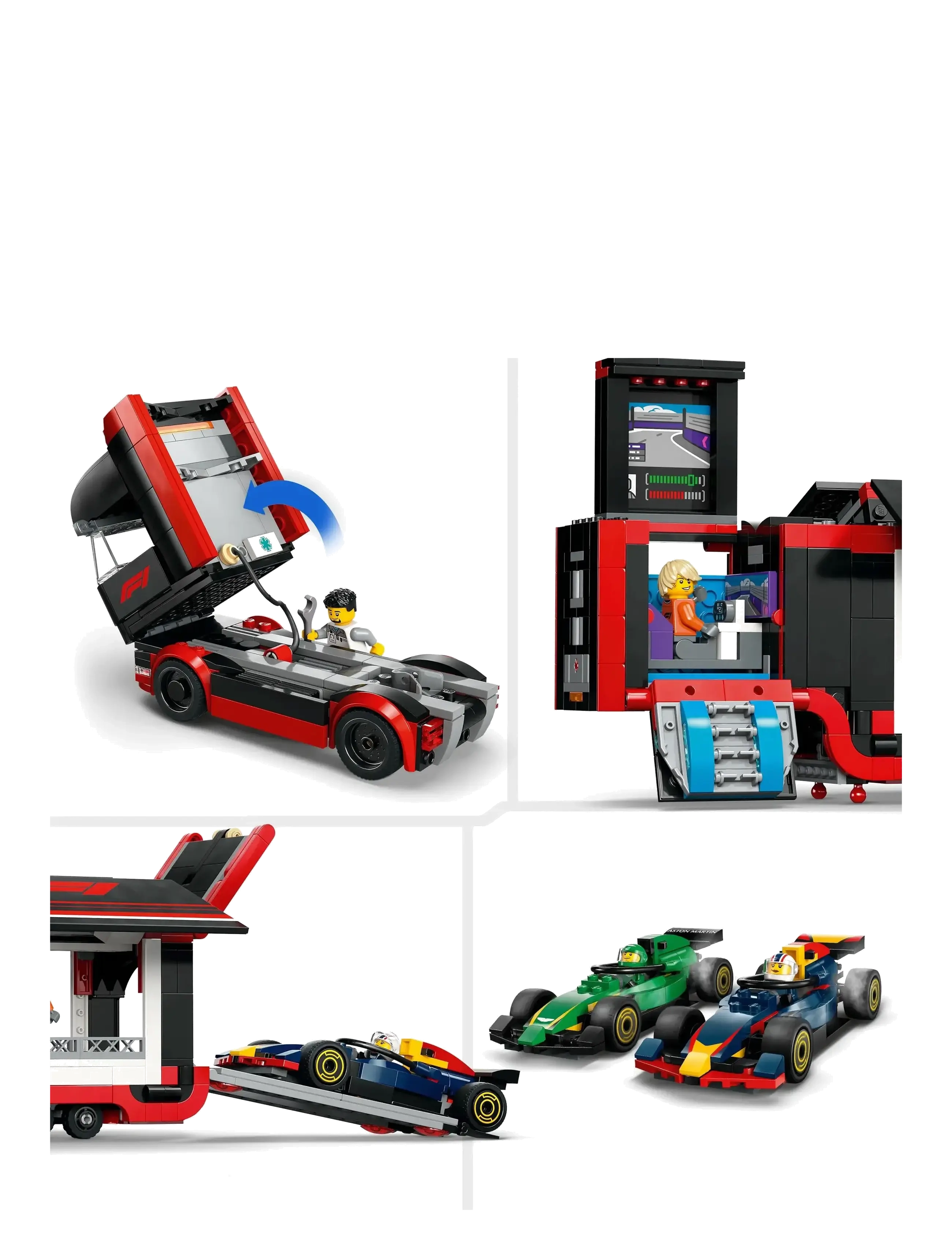 LEGO - F1®-lastbil med RB20 og AMR24 F1®-biler 60445 - lego formula 1 - multi - 4