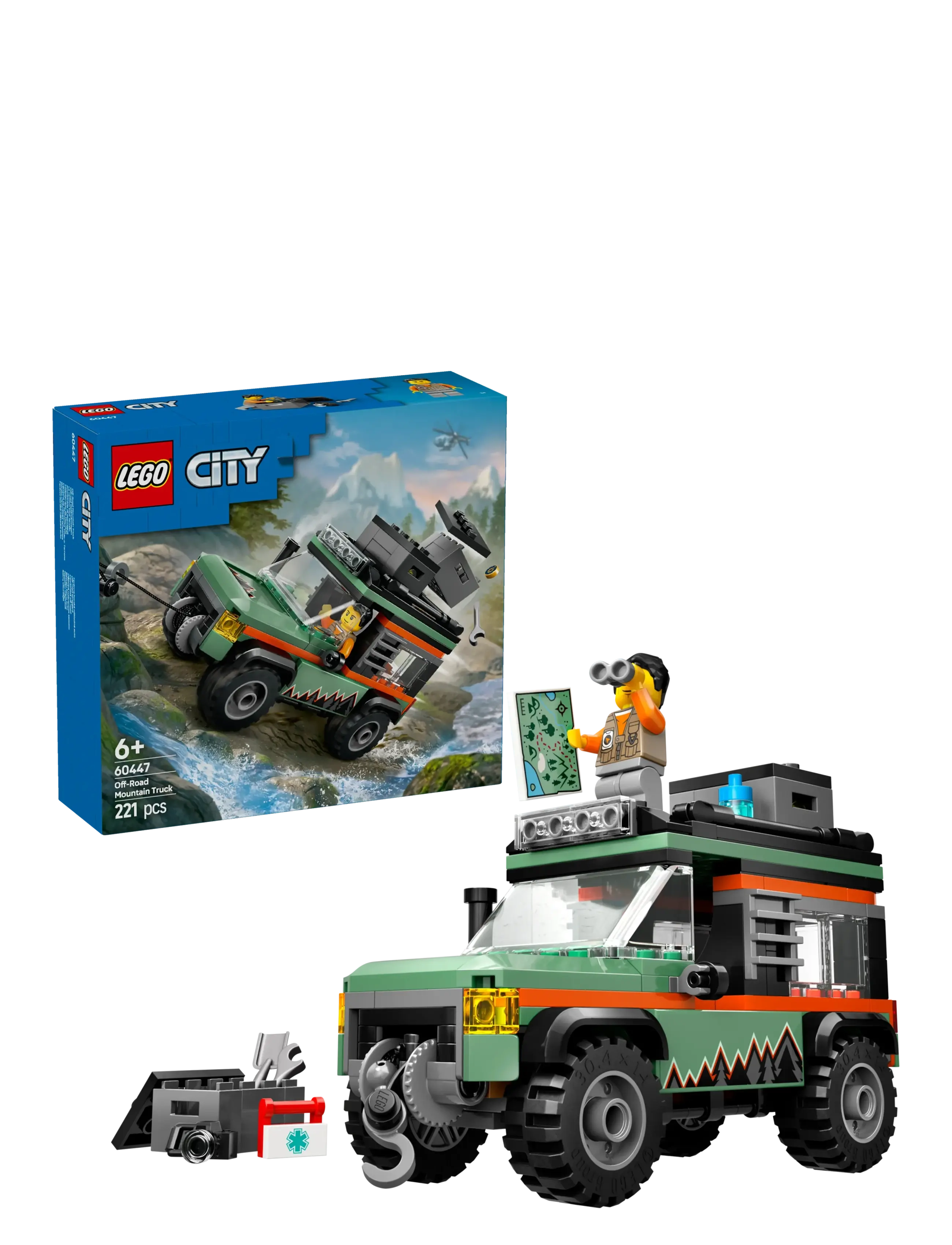 LEGO Firhjulstrukket Bjerg-Offroader 60447, One Size, Multi/patterned, Lego Legetøj > Lego city, Børn