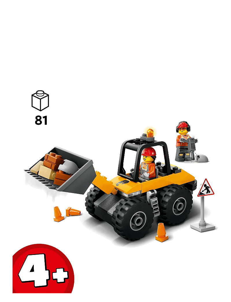 LEGO - City Yellow Construction Wheel Loader Buildable Vehicle Set 60450 - multi - 1