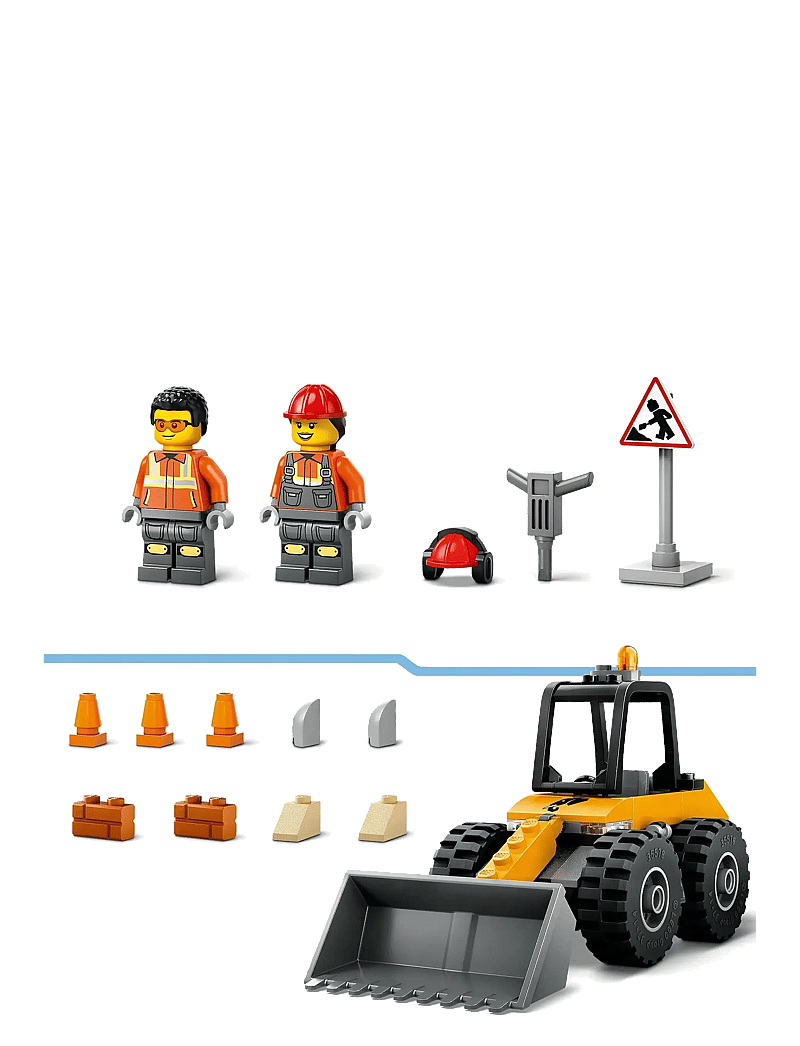 LEGO - City Yellow Construction Wheel Loader Buildable Vehicle Set 60450 - multi - 4