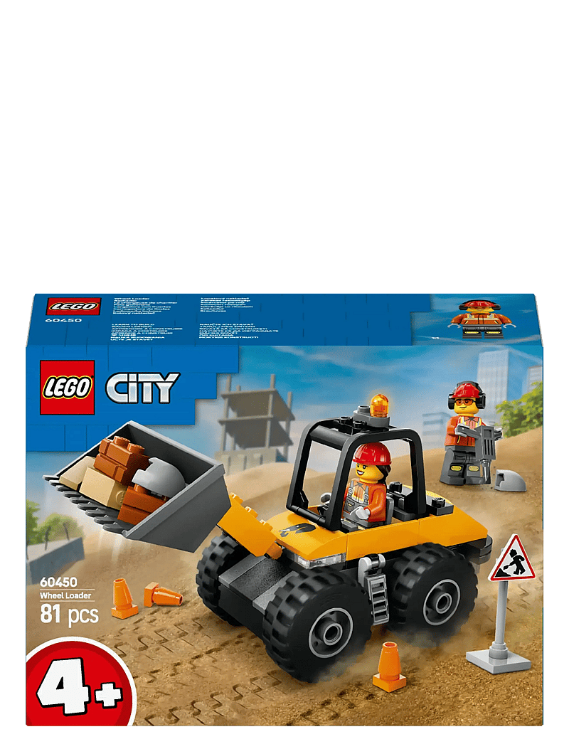 LEGO - City Yellow Construction Wheel Loader Buildable Vehicle Set 60450 - multi - 5