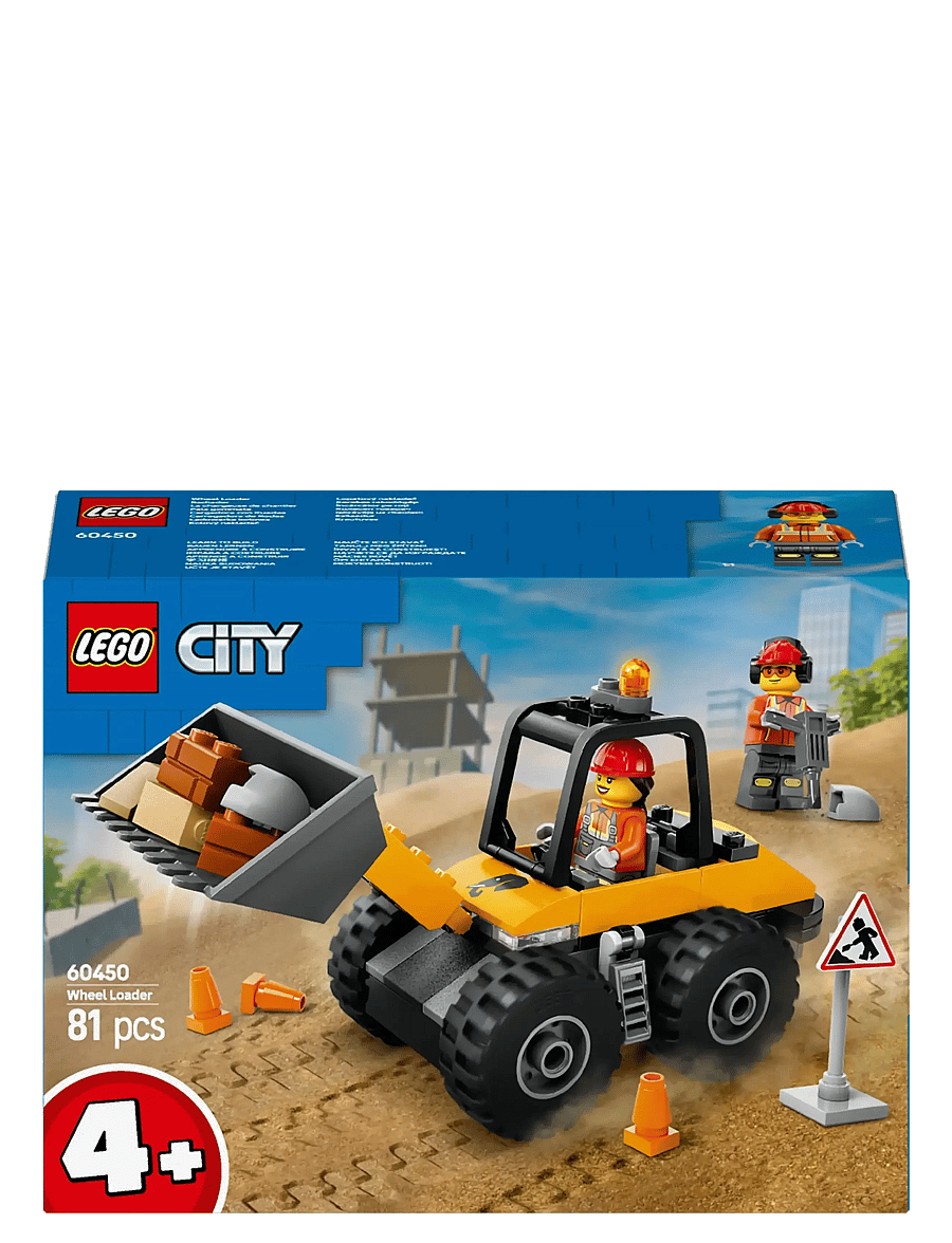 LEGO - City Yellow Construction Wheel Loader Buildable Vehicle Set 60450 - multi - 5