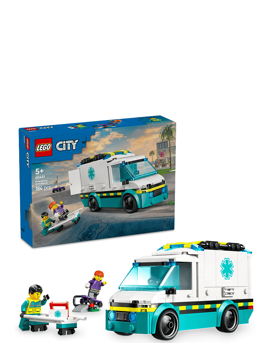 LEGO - City Emergency Ambulance Toy Truck Building Set 60451 - lego® city - multi - 0