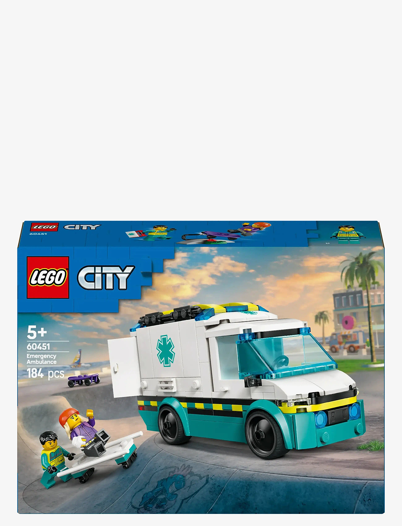 LEGO - City Emergency Ambulance Toy Truck Building Set 60451 - multi - 5