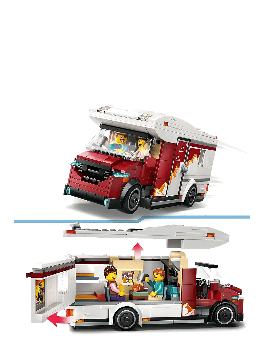LEGO - City Holiday Adventure Camper Van Toy Vehicle Set 60454 - lego city - multi - 3